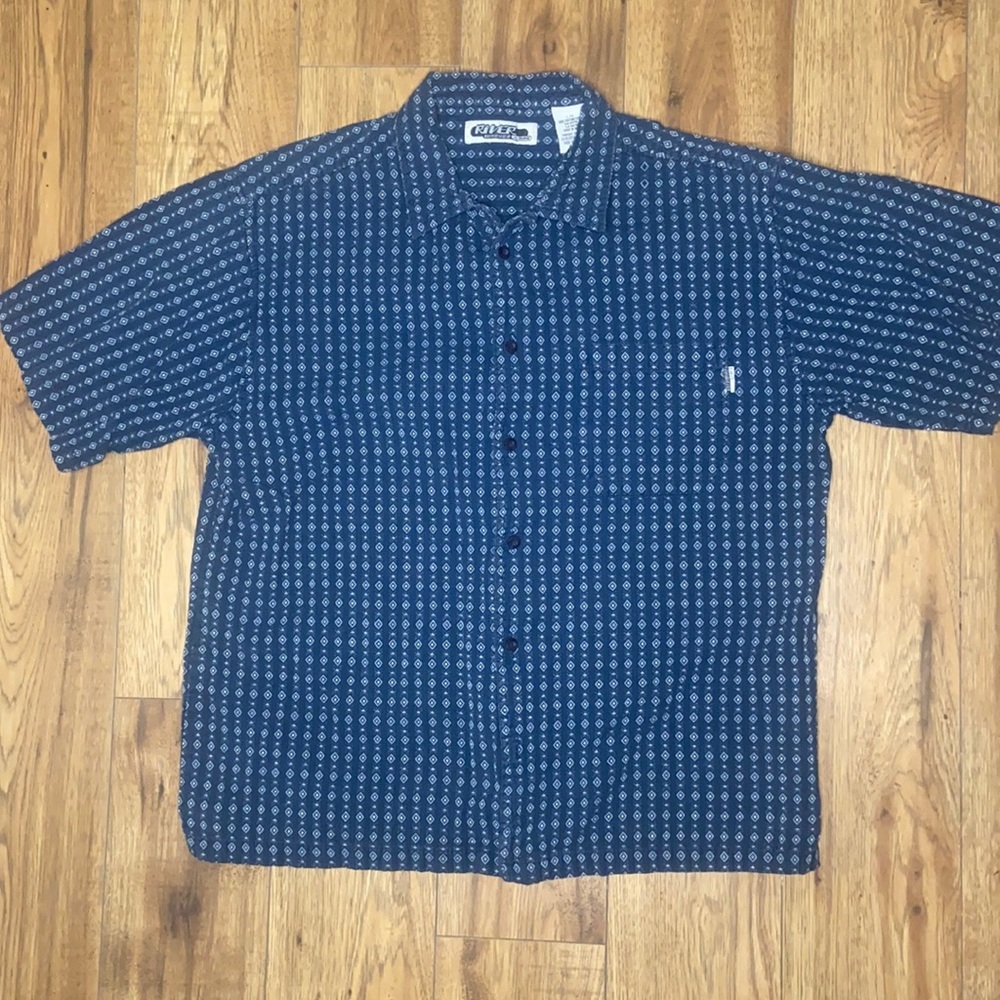 River Washed Jeans button down 100% cotton